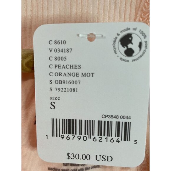 Free People Movement Peach Ribbed Racerback Crop Top S - Picture 9 of 13